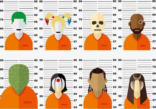 卡通嫌犯合集矢量