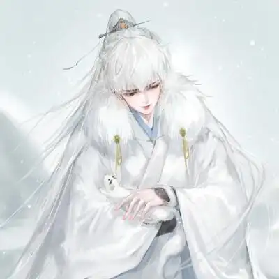 黑白古风漫画男头