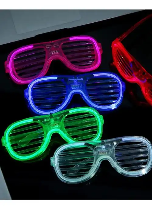 发光眼镜百叶窗led眼镜荧光冷光眼镜酒吧活动用品儿童发光玩具发光