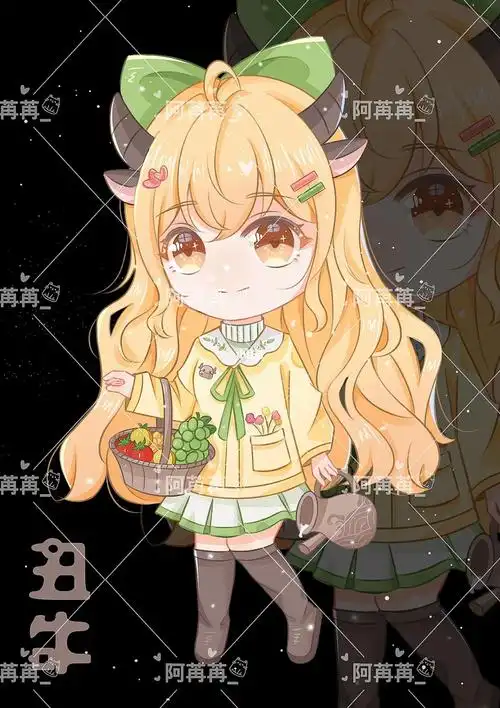 q版练习十二生肖拟人丑牛