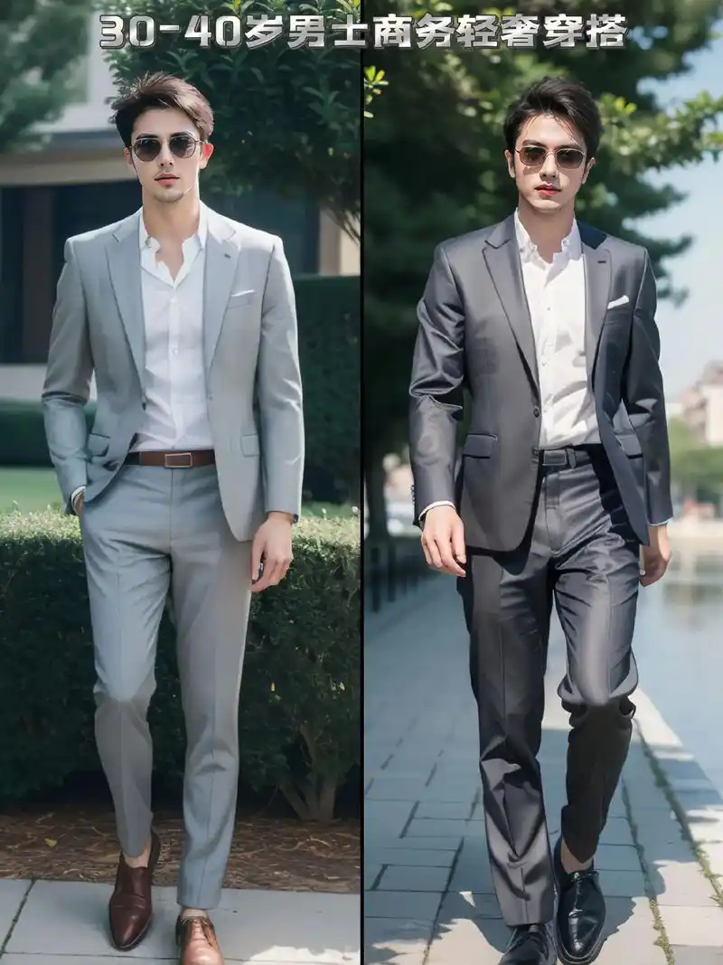 搭配腕表,黑色九分裤,小白鞋,既有商务的质感,又有成熟男人的洒脱自如