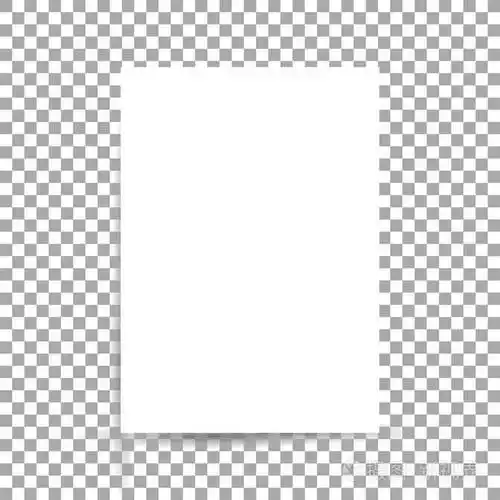 白色的床单的纸张格式a4透明背景上的影子