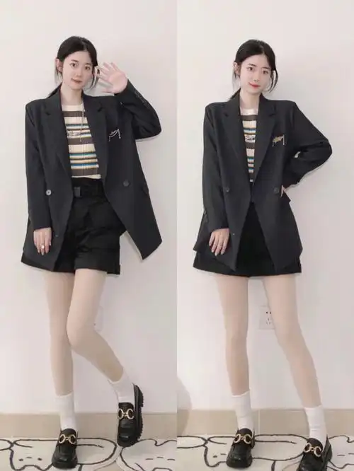 ootd初春气质穿搭气质西装套装