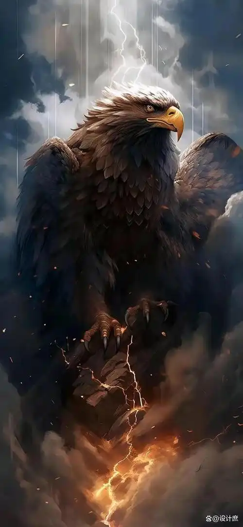 手机壁纸美图分享之雄鹰展翅欲高飞