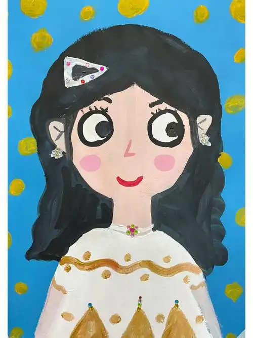 78岁水粉母亲节妈妈画像