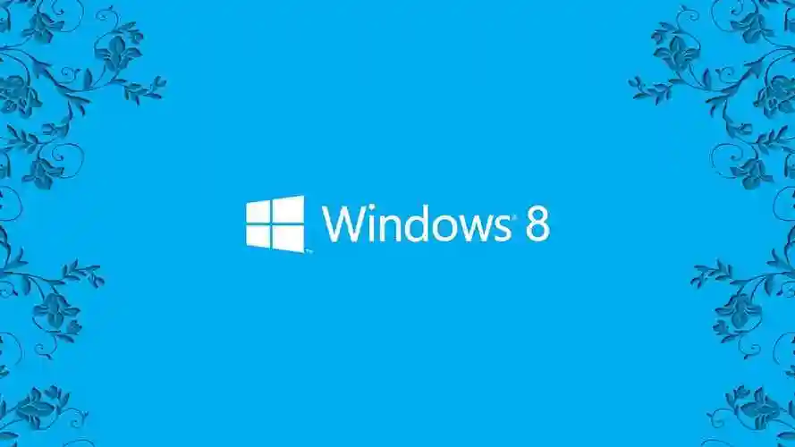 windows8蓝色花纹纯色简约桌面壁纸