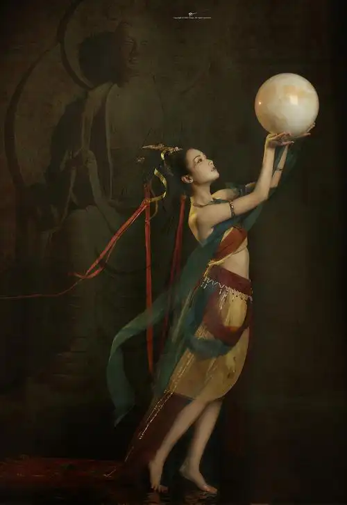 古风写真敦煌飞天图