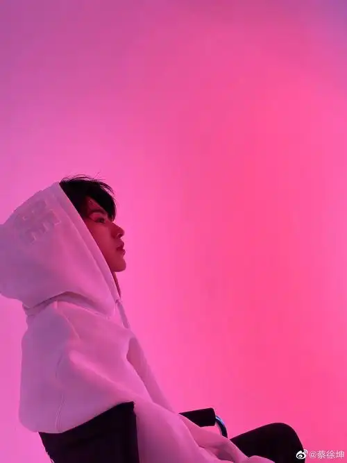 蔡徐坤分享侧面写真照营业,粉色调温柔浪漫_高清图集_新浪网