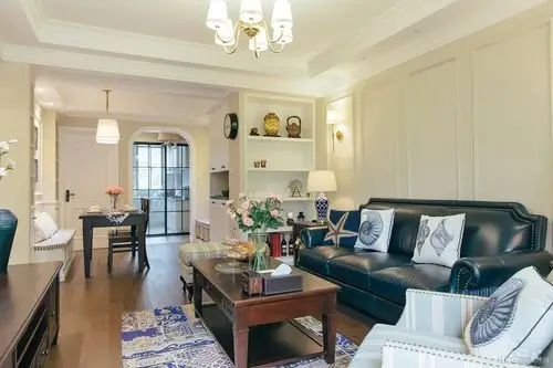 【紫沙金苑】90平两居室美式风装修效果图_得意家居装修图库_得意家居