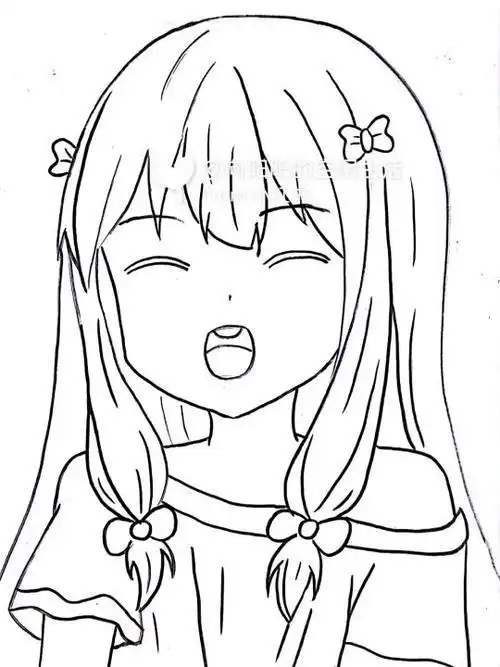 动漫人物简笔画女孩子的(动漫女子人物简笔画) -【爱个性】