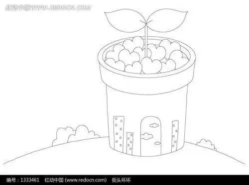 春天的芽苞简笔画