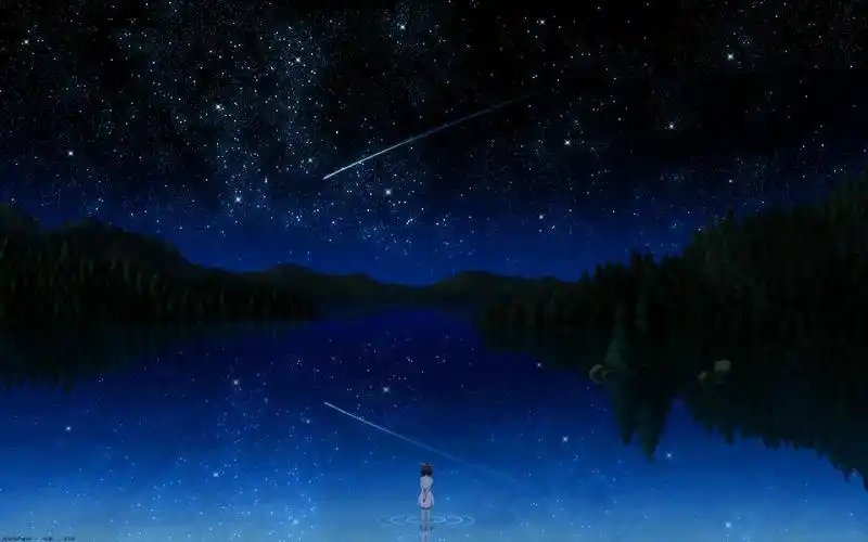 壁纸星空小女孩