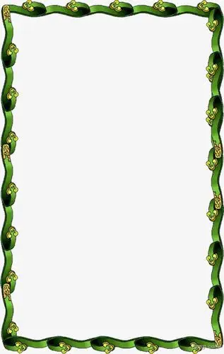 绿色扁平风格创意纹理边框