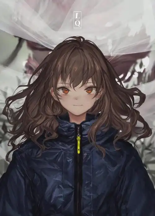 人物绘画,画风超赞的卡通女生插画.长发飘逸的女孩.