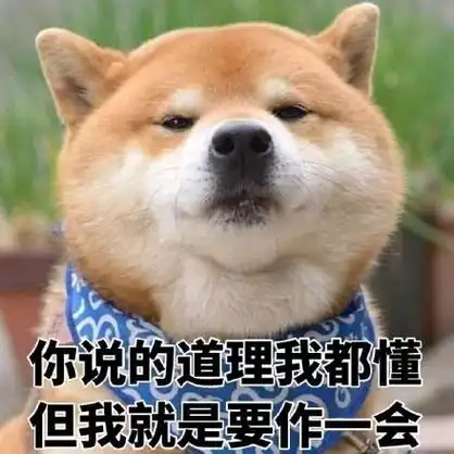你说的道理我都懂但我就是要作一会 - 柴犬表情包系列