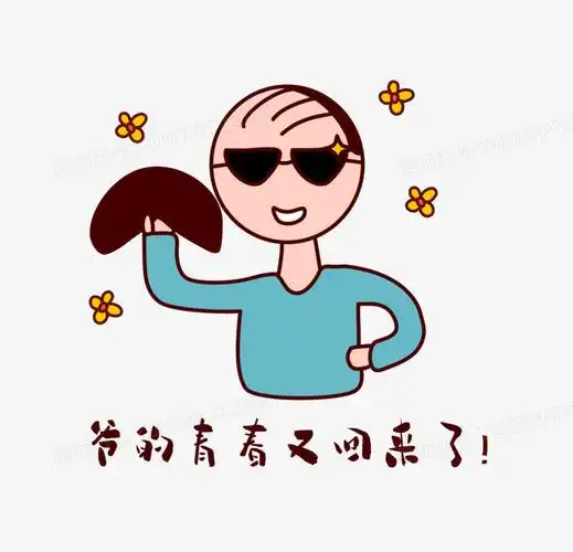 本作品全称为《卡通可爱爷的青春回来了表情包元素》,使用 adobe