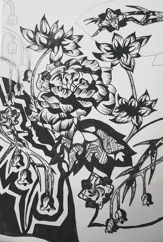 艺苑画室初中线上课程——黑白设计画