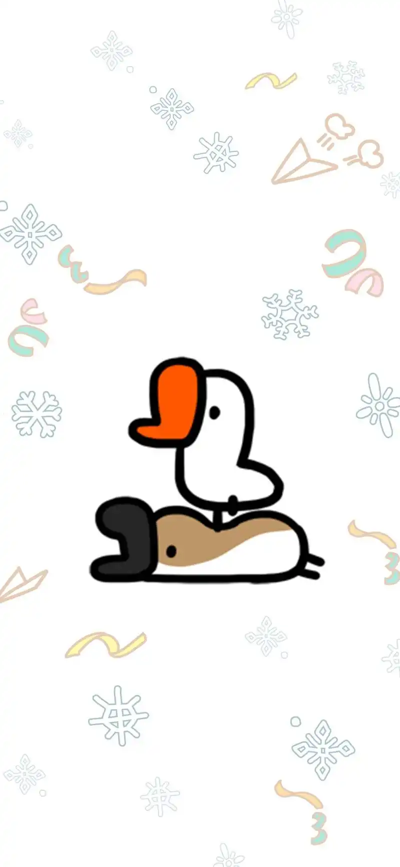 可爱小鸭子简画手机壁纸 高清壁纸无水印