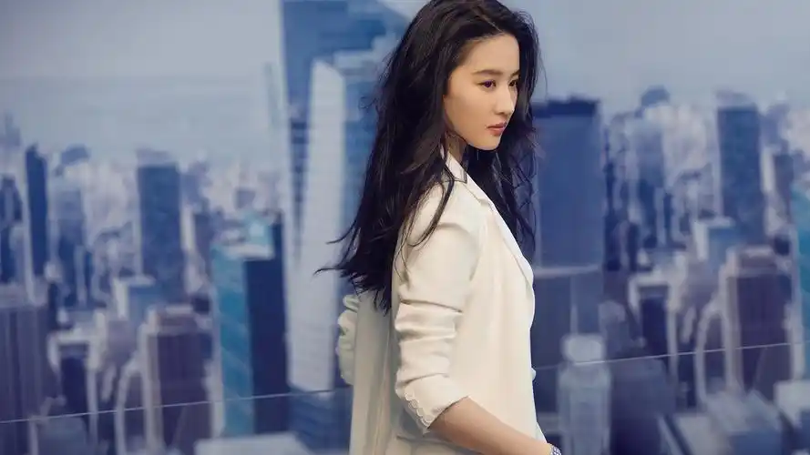 刘亦菲西装优雅高清桌面壁纸壁纸