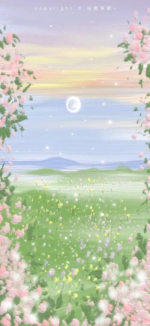 简洁 风景 油画壁纸