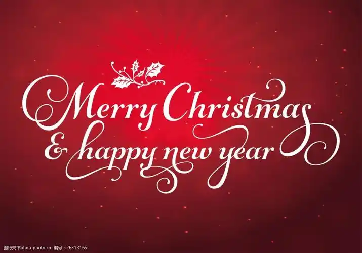 唯美圣诞节红色主题背景