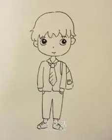 初中男生简笔画