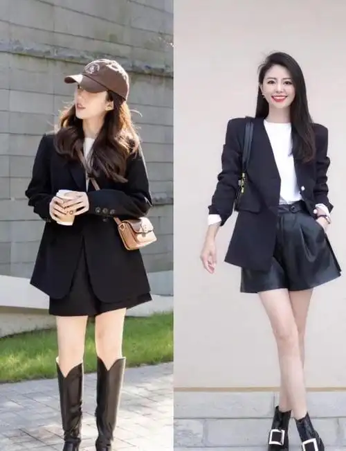 深秋爱上"西装短裤",搭配这"4款鞋子"又酷又美,女生穿很飒