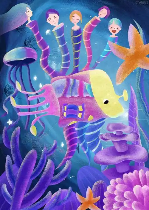 ps-鼠绘-糖果渐融插画 梦境 梦境11