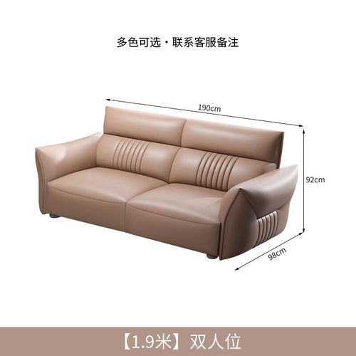 邦居龙广东佛山牛皮沙发北欧沙发新款意式头层牛皮转角贵妃客厅直排