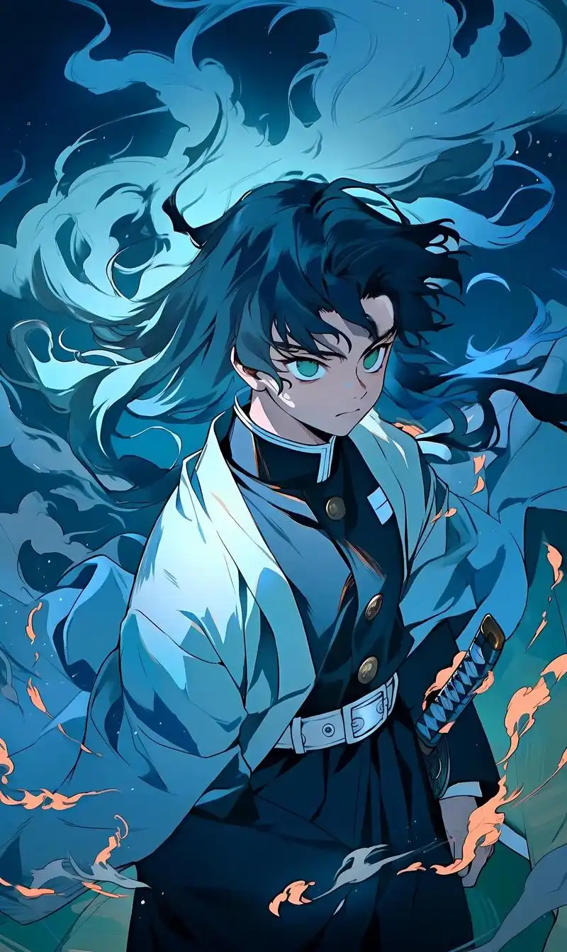 midjourney | 鬼灭之刃壁纸.#鬼灭之刃 #时透无 - 抖音