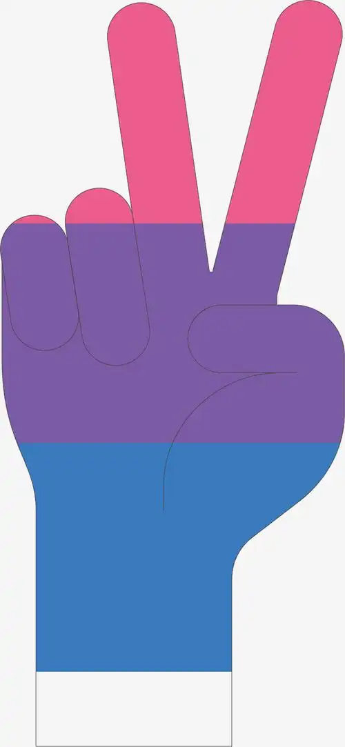 矢量图比v的手指