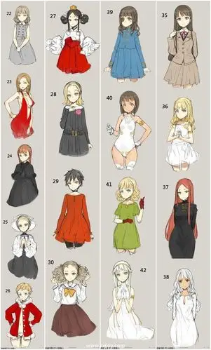 精华动漫人物衣服怎么画教你如何绘画各种动漫服饰的画法