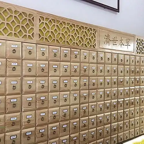 中药实木经济型参茸木质中医药柜柜仿古家用百子药柜