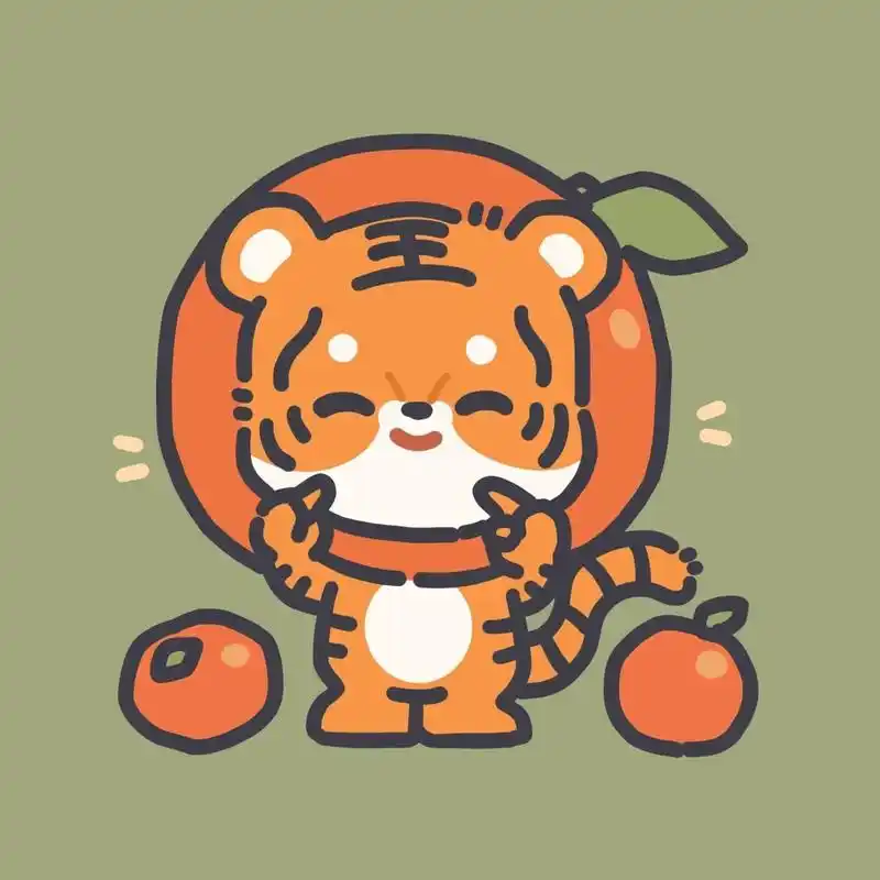 小老虎头像第二弹91|原创 过完年了,换一个绿色护眼版的小老虎开始