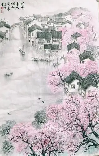 江南 杏花烟雨