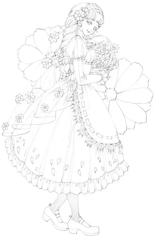 独具特色的二次元洛丽塔漫画少女海量线稿绘画教程喜欢日系风别错过