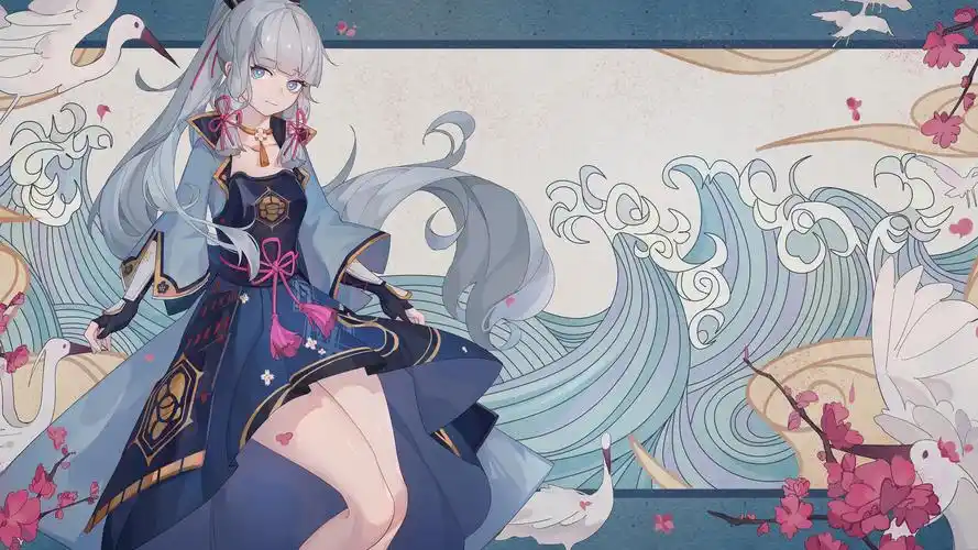 神里绫华 美腿 中国风 原神壁纸_动漫壁纸_墨鱼部落格