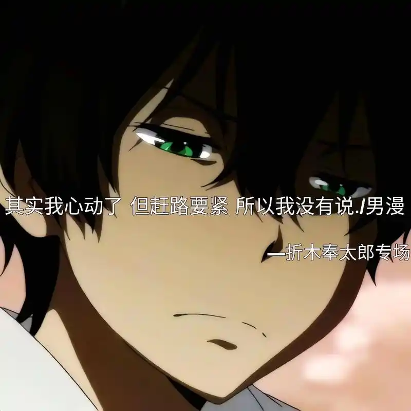 动漫男头 #情绪化文案#折木奉太郎 - 抖音