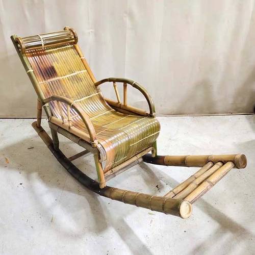 睡椅躺椅纯手工竹躺椅摇摇椅家用逍遥椅阳台休闲午休午睡椅实木老大人