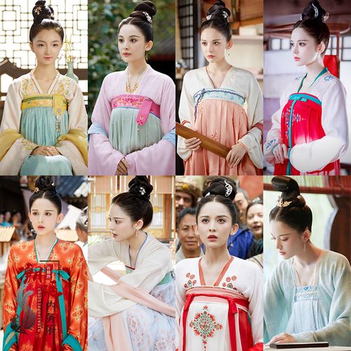 影视古装古力娜扎同款齐胸襦裙唐朝仙女服贵妃飘逸女汉服舞蹈服