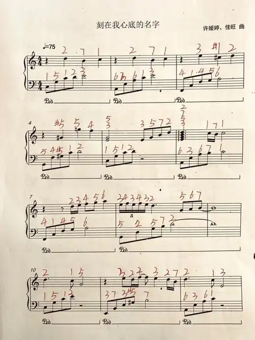 很好上手左手都是分解和弦～#成人零基础学钢琴  #钢琴简谱  #翻唱刻