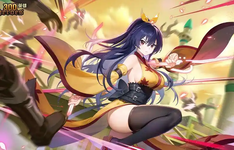 【300英雄新皮肤】艾露莎-焰江月,手感不错动态做的好,模型差点意思