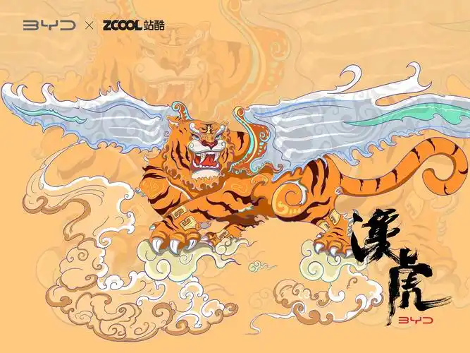 王者之势 龙腾虎跃#汉虎出征|平面|图案|凌波一笑工作室 - 原创作品