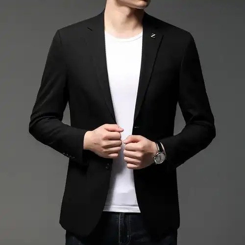 男士秋季合身型西装盖现货新品休闲西装领潮流西装外套西服衫潮