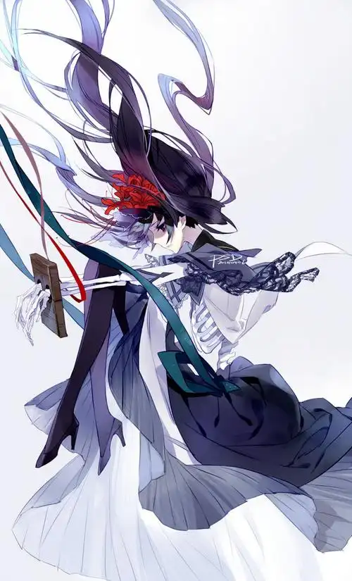 黑暗系,枷锁,彼岸花#动漫少女# #魔法.