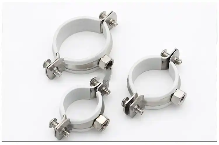 304吊卡不锈钢管码110抱箍75吊码灯笼管卡pvc管道金属卡子50管箍可