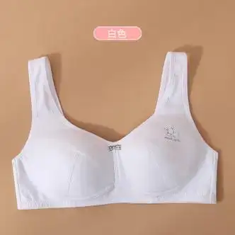 轶恬内衣学生高中女薄款女生初中生棉女大童少女夏季15岁13棉文胸白色