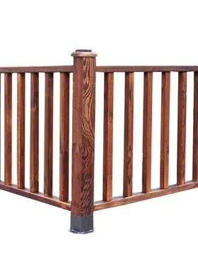 户外庭院阳台露台道路草坪室外防腐木栅栏护栏木围栏碳化木木栏杆