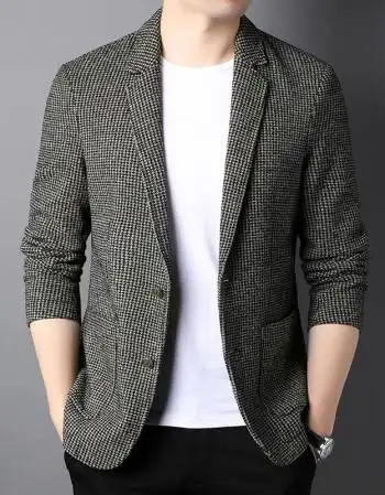 豹王多斯 轻奢高端高档品质西服男 秋季新款简约休闲西装中年男士西装