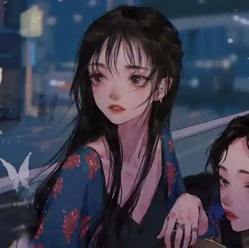 氛围感超绝的古风闺蜜头像_wi-fi_图片_字体